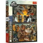 PUZZLE JURASSIC WORLD 2x200 EL. PREHISTORYCZNY ŚWIAT DINOZAURY TREFL 13316