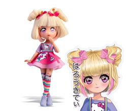 LALKA CANDY UNICORNS HELLO KITTY MANGA MODA JAPOŃSKA PRZEGUBOWA BLONDYNKA