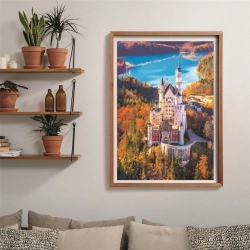 PUZZLE ZAMEK NEUSCHWANSTEIN WIDOK UKŁADANKA 1000 ELEMENTÓW CLEMENTONI