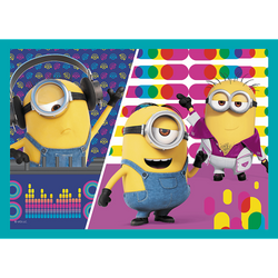 PUZZLE 4W1 WESOŁY ŚWIAT MINIONKÓW MINIONKI - TREFL