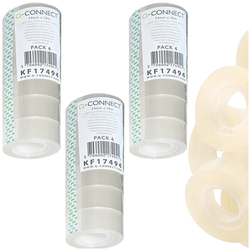 TAŚMA BIUROWA Q-CONNECT KLEJĄCA 24 MM x 30 METRÓW 18 SZTUK - 3 op.