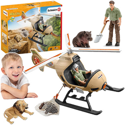 SCHLEICH WILD LIFE HELIKOPTER ŚMIGŁOWIEC DO RATOWANIA ZWIERZĄT FIGURKI