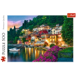 PUZZLE 500 ELEMENTÓW JEZIORO COMO WŁOCHY WIDOK UKŁADANKA TREFL 37290