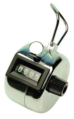 LICZNIK MECHANICZNY KLIKER RĘCZNY STOPER DO ZLICZANIA Q-CONNECT SREBRNY