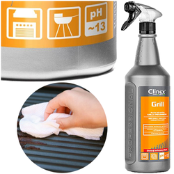 PŁYN DO CZYSZCZENIA GRILLA PIEKARNIKÓW profesjonalny CLINEX GRILL - 6 szt.