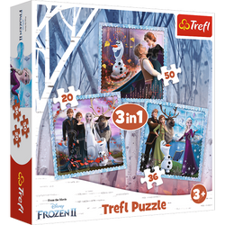 PUZZLE 3W1 MAGICZNA OPOWIEŚĆ KRAINA LODU UKŁADANKA  - 34853 TREFL