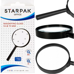 LUPA POWIĘKSZAJĄCA 75 mm POWIĘKSZENIE X5 SZKŁO POWIĘKSZAJĄCE STARPAK