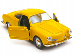 VW KARMANN GHIA COUPE ŻÓŁTY METALOWY SAMOCHÓD MODEL KOLEKCJONERSKI WELLY