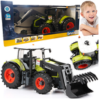 TRAKTOR BRUDER CLAAS AXION 950 CIĄGNIK Z ŁYŻKĄ ŁADOWARKA ZDEJMOWANE KOŁA