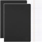 ZESZYT A5 KRATKA 60 KARTEK MARGINES HERLITZ RAINBOW CLASSIC CZARNY - 2 szt.