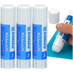 KLEJ SZKOLNY BIUROWY W SZTYFCIE PVP DONAU 15g BIAŁY ZMYWALNY - 3 sztuki