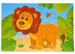 UKŁADANKA DREWNIANA PUZZLE 4W1 ZOO - ZWIERZĘTA