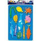 SZABLON PLASTIKOWY STWORZENIA MORSKIE - CENTRUM