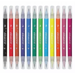 FLAMASTRY FLAMINGO PISAKI MAZAKI ZESTAW 12 INTENSYWNYCH KOLORÓW TITANUM