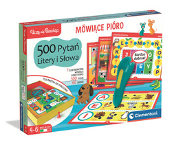 PIÓRO MÓWIĄCE 500 PYTAŃ GRA EDUKACYJNA INTERAKTYWNA NAUKA LITER CLEMENTONI