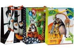 TORBA PREZENTOWA TOREBKA PINGWINY Z MADAGASKARU DREAMWORKS 45x31x10 cm