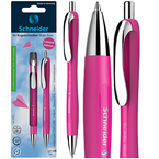 DŁUGOPIS SCHNEIDER SLIDER RAVE XB RÓŻOWY GŁADKO PISZĄCY NIEBIESKI TUSZ