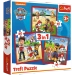PSI PATROL PUZZLE WESOŁE PIESKI PSIEGO PATROLU 3w1 106 EL. 34867 TREFL