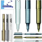 MARKERY WODOODPORNE GRANIT DECO 3SZT DEKORACYJNE ARTYSTYCZNE SREBRNY ZŁOTY