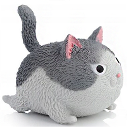 GUMOWY KOTEK ANTYSTRESOWY ASKATO GNIOTEK DO ŚCIASKANIA ROZCIĄGANIA SZARY