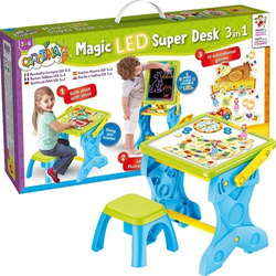 BIURKO AKTYWNEGO PRZEDSZKOLAKA TABLICA LED 3w1 EDUKACYJNE CAROTINA LISCIANI