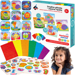 PIANKOWA WYKLEJANKA MOZAIKA ZWIERZĄTKA 12 OBRAZKÓW GENIALNY DZIECIAK ASKATO