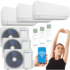 KLIMATYZATOR ŚCIENNY SEVRA J-SMART 3,6kW WiFi LAMPA UV GRZANIE - 3 szt