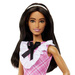 LALKA BARBIE FASHION RÓŻOWA SUKIENKA DŁUGIE CIEMNE WŁOSY 30cm