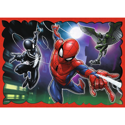 PUZZLE 4W1 W SIECI SPIDERMANA MARVEL SUPERBOHATER UKŁADANKA 34293 TREFL