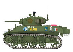 MODEL DO SKLEJANIA LEKKI CZOŁG M3A3 NORMANDIA 1:72