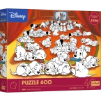 PUZZLE 600 ELEMENTÓW 40 LECIE TREFL - 101 DALMATYŃCZYKÓW UKŁADANKA 37604