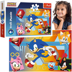 PUZZLE 60 EL SONIC THE HEDGEHOG W AKCJI UKŁADANKA DLA DZIECI TREFL 17387