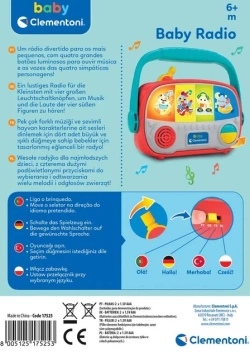 RADIO RADYJKO INTERAKTYWNE EDUKACYJNE MÓWIĄCE RÓŻNE JĘZYKI CLEMENTONI BABY