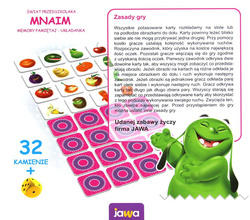 GRA MEMORY DLA DZIECI UKŁADANKA EDUKACYJNA MNIAM OWOCE I WARZYWA JAWA