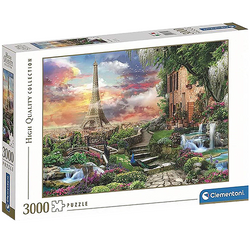 PUZZLE PARIS DREAM PARYSKI SEN WIDOK WIEŻA EIFFLA 3000 ELEMENTÓW CLEMENTONI