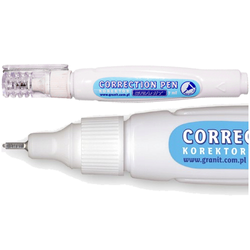 KOREKTOR W DŁUGOPISIE ROLLER KR2 7 ML SZKOLNY BIUROWY SZYBKOSCHNĄCY GRANIT