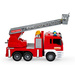 WÓZ STRAŻACKI STRAŻ POŻARNA CIĘŻARÓWKA Z DRABINĄ PRYSKA WODĄ ŚWIECI DUMEL