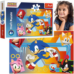 PUZZLE 60 EL SONIC THE HEDGEHOG W AKCJI UKŁADANKA DLA DZIECI TREFL 17387