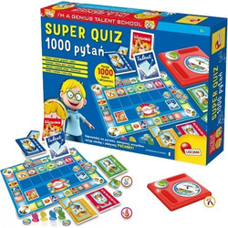 GRA EDUKACYJNA SUPER QUIZ 1000 PYTAŃ NAUKA KARTY MAŁY GENIUSZ LISCIANI