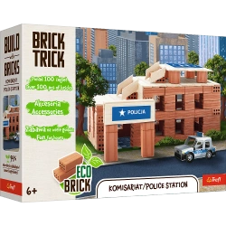 KLOCKI  BRICK TRICK! BUDUJ Z CEGŁY KOMISARIAT POLICJI RADIOWÓZ 100 EL TREFL