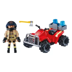 PLAYMOBIL STRAŻ POŻARNA POŻARNICZY QUAD FIGURKA AKCESORIA CITY ACTION 20 EL