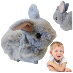 PLUSZAK MASKOTKA ZAJĄC SZARY KRÓLIK 18cm UROCZA PRZYTULANKA MIĘKKA