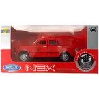 FIAT 125P TAXI CZERWONY PRL SAMOCHÓD METALOWY KOLEKCJONERSKI 1:43 WELLY
