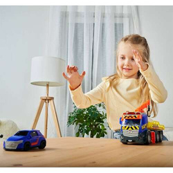 CIĘŻARÓWKA LAWETA MERCEDES Z PODNOŚNIKIEM NAPĘD ŚWIECI DŹWIĘKI DICKIE