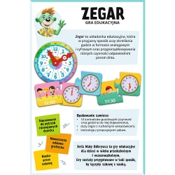 GRA EDUKACYJNA DLA DZIECI ZEGAR MAŁY ODKRYWCA UKŁADANKA TREFL 02809