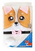 PAMIĘTNIK Z KŁÓDKĄ 3D WŁOCHACZ PLUSZOWY NOTES A5 96 KARTEK PIESEK CORGI