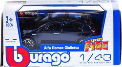 ALFA ROMEO GIULIETTA GRANATOWA SAMOCHÓD METALOWY AUTO MODEL BBURAGO 1:43