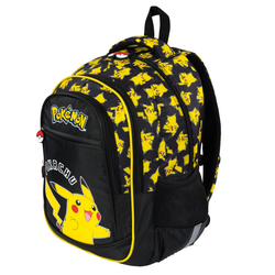 PLECAK SZKOLNY 3-KOMOROWY KREDKI 12k. 2w1 MAJEWSKI BPL-59 POKEMON PIKACHU