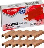 ZSZYWKI BIUROWE OFFICE MIEDZIANE 24/6 BARDZO OSTRE  1000  sztuk