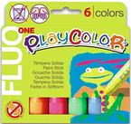 FARBY SZKOLNE W SZTYFCIE 6 KOL FLUO - PLAYCOLOR